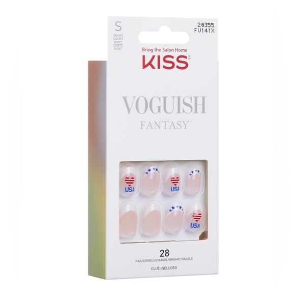 KISS Voguish Fantasy USA Nail Set - Short Almond Shape - Picture 2 of 7